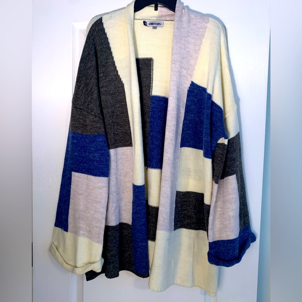 Block Sweater Cardigan
